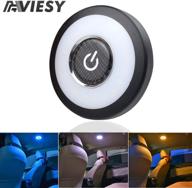 🚗 viesyled usb rechargeable car interior led trunk cargo area light - bright & multi-function wall light for vehicle rv camping bedroom cabinet (3 colors) logo