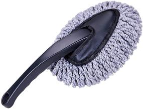 img 2 attached to 🚗 Gray GD Multi-functional Car Duster Cleaning Brush for Dirt and Dust, Effective Car Cleaning Tool - Mop and Dusting Brush Combination