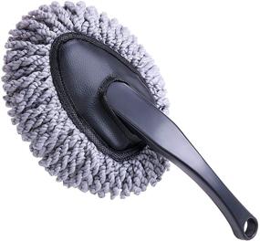 img 3 attached to 🚗 Gray GD Multi-functional Car Duster Cleaning Brush for Dirt and Dust, Effective Car Cleaning Tool - Mop and Dusting Brush Combination