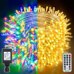 img 4 attached to 🎄 Ollny Christmas Lights 260FT - 630 LED Super Long Outdoor String Lights with Remote, Warm White & Color Changing, Plug in Waterproof for Wedding, Party, Holiday, Garden, Indoor Decorations - 11 Modes