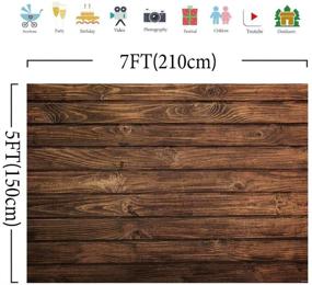 img 3 attached to 📸 Allenjoy 7X5ft Retro Vintage Wood Photography Backdrop: Seamless Vinyl Brown, Perfect for Bridal and Baby Shower, Newborn Portraits, and Studio Props