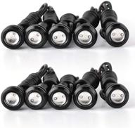 yintatech 18mm eagle eye led bulb red: high power universal drl turn signal light tail fog signal clearance bulb (10-pack) logo