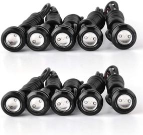 img 2 attached to YINTATECH 18mm Eagle Eye LED Bulb Red: High Power Universal DRL Turn Signal Light Tail Fog Signal Clearance Bulb (10-Pack)