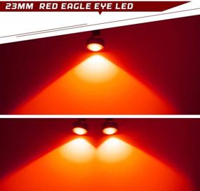 img 1 attached to YINTATECH 18mm Eagle Eye LED Bulb Red: High Power Universal DRL Turn Signal Light Tail Fog Signal Clearance Bulb (10-Pack)