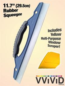 img 1 attached to 🧼 Large 11.7-Inch All-Purpose Rubber Squeegee with Blade Style - VViViD Household Essential, Includes Yellow Window Scraper for Multiple Uses