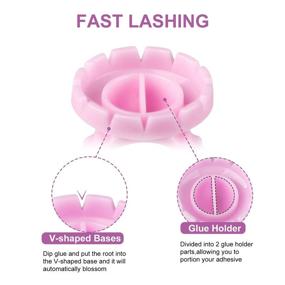 img 2 attached to 👉 INFILILA Glue Rings: 100PCS Disposable Pink Rings for Smart Lash Extensions | Volume Lash Fan & Blossom Glue Cups | Fanning Ring Holder | Organizing Tools and Supplies