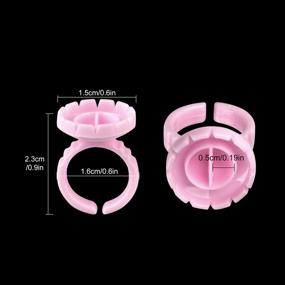 img 3 attached to 👉 INFILILA Glue Rings: 100PCS Disposable Pink Rings for Smart Lash Extensions | Volume Lash Fan & Blossom Glue Cups | Fanning Ring Holder | Organizing Tools and Supplies