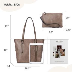 img 3 attached to 👜 Leather Handle Shoulder Satchel Bag for Women - Handbags, Wallets, and Totes