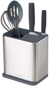 img 1 attached to 🍴 Stainless-Steel Joseph Joseph Surface Kitchen Tool and Knife Holder Featuring Convenient Spoon Rest