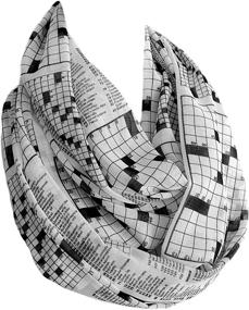 img 3 attached to Etwoa's Crossword Puzzle Infinity Scarf: A Stylish and Puzzle-Lover's Dream!