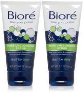 biore pore unclogging facial scrub logo