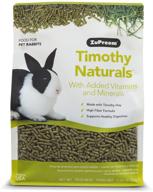 🐰 зооприм таймоти натуралс для домашнего кролика, произведенное в сша с добавлением витаминов и минералов - доступно в упаковках 3.5 фунтов или 5 фунтов, обогащено таймоти сеном. логотип