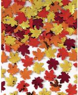 🍁 shimmering maple leaves metallic foil confetti - amscan 370016, 1 pack! logo