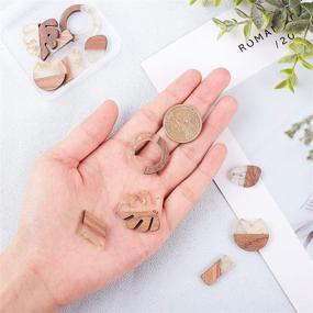 img 2 attached to 🔮 OLYCRAFT 92pcs Resin Wooden Earring Pendants: Vintage Mixed Shaped Jewelry Findings for Necklace and Earring Making - Mixed Style Collection