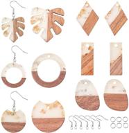 🔮 olycraft 92pcs resin wooden earring pendants: vintage mixed shaped jewelry findings for necklace and earring making - mixed style collection logo