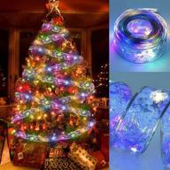 🎄 milexing 16.4 ft 50 led shining ribbon fairy lights for christmas tree decor - indoor/outdoor christmas decorations for home, party, weddings логотип