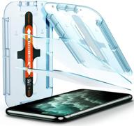 📱 защитное стекло spigen tempered glass [glas.tr ez fit] для iphone 11 pro max/xs max [6,5 дюймов] [case friendly] - 2 штуки логотип