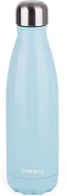 img 4 attached to 🥤 SUNWILL 17oz Stainless Steel Water Bottle: Insulated, Vacuum Double Wall, Cola Shape - Sports, Travel, and Thermal Flask