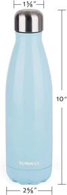 img 1 attached to 🥤 SUNWILL 17oz Stainless Steel Water Bottle: Insulated, Vacuum Double Wall, Cola Shape - Sports, Travel, and Thermal Flask