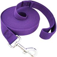 🐾 salo durable nylon training dog leash: 1 inch wide, long leash for obedience training, camping, or backyard - suitable for small, medium, and large dogs logo