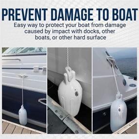 img 1 attached to ⛵ Морской комплект надувных подушек для якорения лодок - Набор из 4 штук, с веревками, насосом и иглами - Безопасное пришвартовывание лодок длиной от 6 до 9 метров