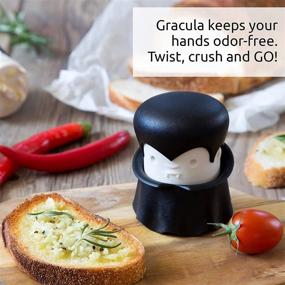 img 1 attached to 🧄 OTOTO Gracula- Garlic Crusher, Mincer & Peeler- Easy Squeeze Manual Garlic Press - BPA Free, Easy Clean & Dishwasher Safe - Enhance SEO