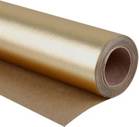 img 4 attached to 🎁 Premium WRAPAHOLIC Basic Texture Matte Gold Wrapping Paper Roll for Birthday, Holiday, Wedding, Baby Shower - 30 inch x 16.5 feet