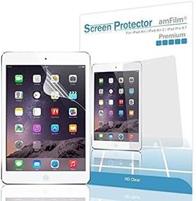 img 4 attached to 📱 Enhanced Ultra Clear amFilm Screen Protector 2 Pack for iPad 9.7 (6th Generation, Pro 9.7, Air, Air 2) - Advanced Flex Film