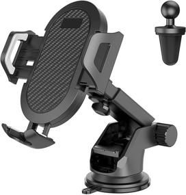 img 4 attached to 📱 TELLGO Universal Car Phone Mount | Upgraded Hands-Free Smartphone Stand for Dashboard, Windshield, Air Vent & Home | Compatible with iPhone 12, 13, Pro Max, 11, Xs Max, XR, X, 8, 7, 6, Galaxy S20, Note 10 Plus & All