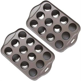 img 4 attached to 2 Pack Tosnail Mini Cheesecake Pan with Removable Bottoms -12 Cavity