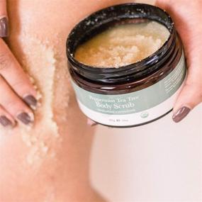 img 1 attached to 🌿 Revitalizing Organic Body Scrub: Peppermint Tea Tree Sugar Scrub - Hydrating Exfoliator for Shower & Bath, Men and Women