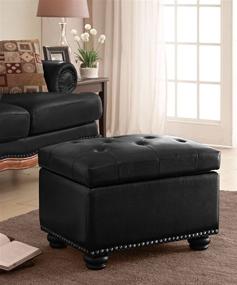 img 2 attached to 🛋️ Convenience Concepts Designs4Comfort Storage Ottoman, Black: Stylish and Space-Saving Solution for Ultimate Convenience