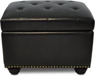 🛋️ convenience concepts designs4comfort storage ottoman, black: stylish and space-saving solution for ultimate convenience logo
