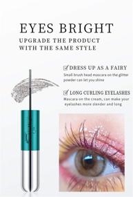 img 2 attached to MiDenso 4D Lash Mascara: Водостойкая тушь для ресниц с шелковыми волокнами для создания более густых, длинных и объемных ресниц - 2 в 1 с глиттерным двойным наконечником - Длительный эффект и натуральность.