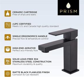 img 3 attached to 💎 Stunning Matte Black Bathroom Faucet: Superior Construction for a Modern and Sleek Look