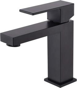 img 4 attached to 💎 Stunning Matte Black Bathroom Faucet: Superior Construction for a Modern and Sleek Look