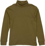 leveret cotton turtleneck uniform green boys' clothing for tops, tees & shirts logo