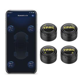 img 4 attached to 🔧 LEEPEE Bluetooth 5.0 TPMS: Мониторинг давления и температуры в реальном времени, 5 режимов сигнализации, 4 внешних датчика, совместим с iOS и Android.