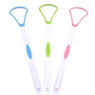 [soft silicone] 3pcs tongue scraper cleaner, oral 👅 scrapers, premium sweeper sets, bad breath cure tools, effective kits logo