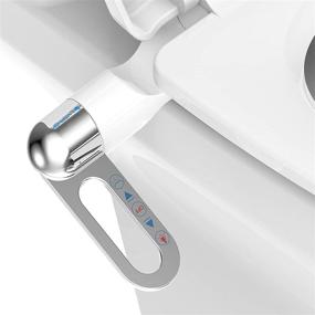 img 4 attached to 🚽 LYMPHAN Ultra-Slim Bidet Toilet Seat Attachment with Adjustable Water Spray - Dual Nozzle, Non-Electric Bidet Attachment for Toilet