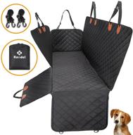 🐶 knodel dog seat cover - 100% waterproof, heavy duty car seat cover for pets - scratch proof pet back seat covers - dog hammock with zippered side flaps - ideal for cars, trucks, and suvs - black logo