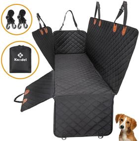 img 4 attached to 🐶 Knodel Dog Seat Cover - 100% Waterproof, Heavy Duty Car Seat Cover for Pets - Scratch Proof Pet Back Seat Covers - Dog Hammock with Zippered Side Flaps - Ideal for Cars, Trucks, and SUVs - Black