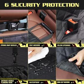 img 1 attached to 🐶 Knodel Dog Seat Cover - 100% Waterproof, Heavy Duty Car Seat Cover for Pets - Scratch Proof Pet Back Seat Covers - Dog Hammock with Zippered Side Flaps - Ideal for Cars, Trucks, and SUVs - Black