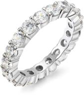 💎 premium nyc sterling 3.00mm round cubic zirconia eternity band for luxury style logo