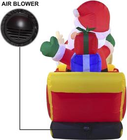 img 1 attached to 🎅 Bring Cheer to Your Christmas Party with the Joiedomi 6 Ft Wide Inflatable Santa Claus on Fancy Sleigh - Complete with LEDs!