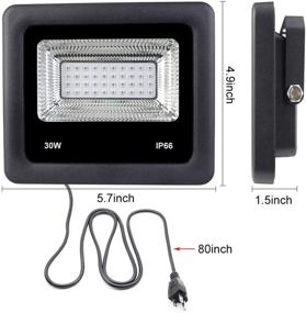 img 3 attached to Remon 2 Pack 30W Black Light LED Flood Light Outdoor Stage Lighting, Plug-In, Ideal for Halloween, Neon Glow, Blacklight Party, Fishing, Aquarium, DJ Disco, and More