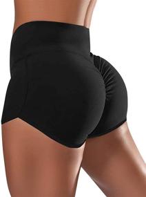 img 4 attached to 🩳 GRAPENT Women's High Waist Ruched Butt Lift Workout Board Short Boyleg Swimsuit Bottom - Perfect for Toning and Shaping