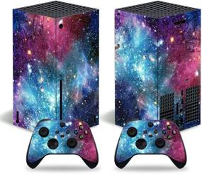 img 1 attached to Enhance your Xbox Series X Experience: Galaxy Skins Wrap Sticker with Free Wireless Controller Decals