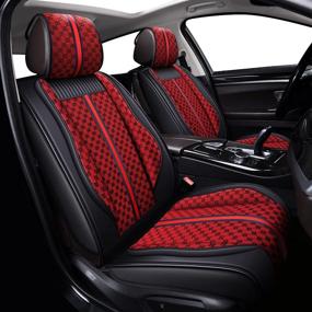 img 2 attached to OASIS AUTO Leather&Amp Interior Accessories and Seat Covers & Accessories