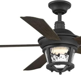 img 3 attached to 🔌 Progress Lighting P2576-8030K Protruding Mount Ceiling Fan with 5 Toasted Oak Blades and 18 Watts Light in Forged Black